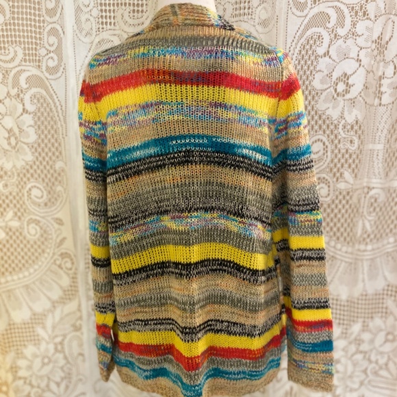 Colorful Lightweight Knit Cardigan with Pockets I Women's (M) - Picture 5 of 11